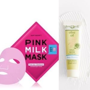 NWT 2 face masks : 1 sheet /1 cream